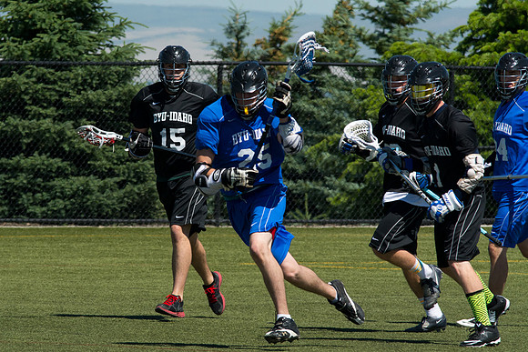 Brigham Young University-Idaho's men's lacrosse plays in the upper fields on campus.