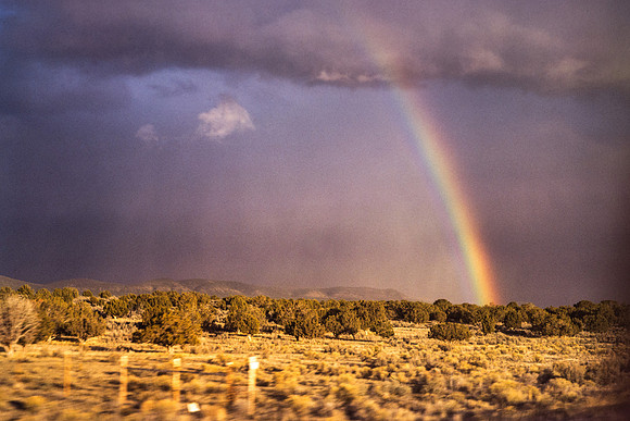 Rainbow over Arco Dessert, ID