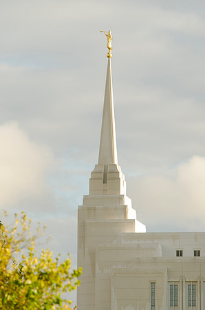 Rexburg Temple after the rain.