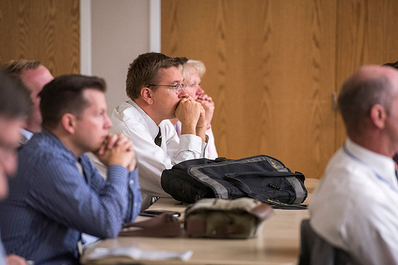 Faculty members come together in preparation of the new school year.