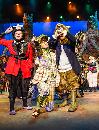 The theatre department's dress rehearsal of the Wind in the Willows in the Snow Drama Theatre.
