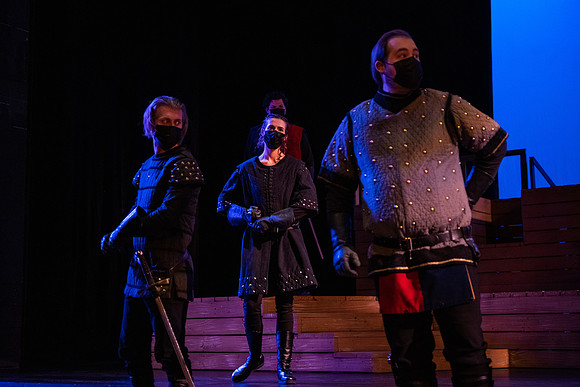 BYU-Idaho theatre department dress rehearsal of Shakespeare's Henry V.
