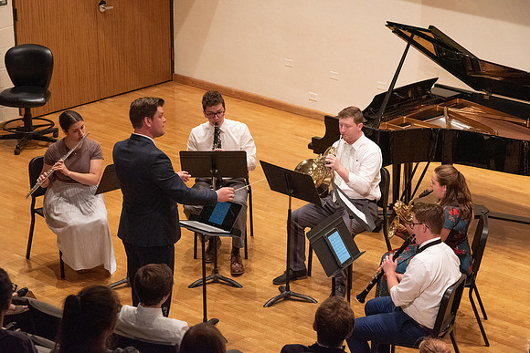 Students of Sue Neimoyer and R. Michael Wahlquist performed at the Snow Recital Hall.