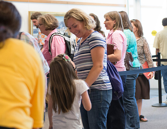 Parents and Guardians pick up their children from youth classes.