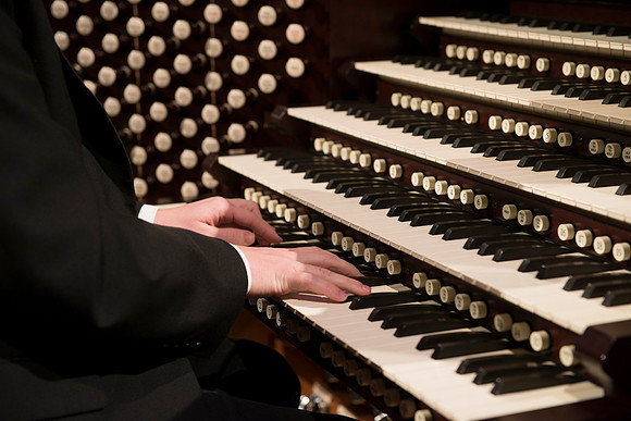 BYU-Idaho devotional organists. Photo by Michael Lewis