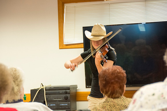 Dancers visit a Convalescent Center in Green River Wyoming.