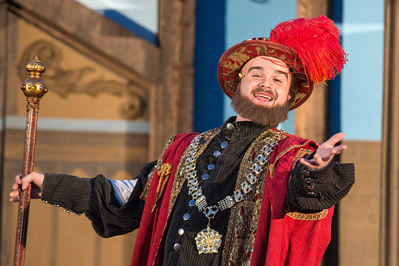 Brigham Young University-Idaho's production of The Shomaker's Holiday performed out in the amphitheatre in front of the McKay Library.