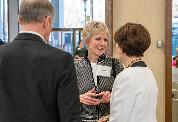 President Henry J Eyring hosts a dinner for guest at the Church Office Building in Salt Lake City, Utah.