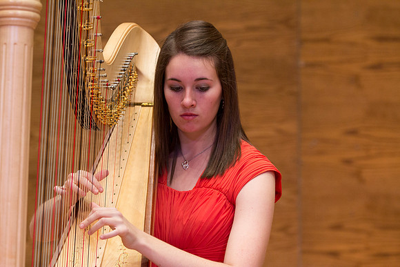 Harp Ensemble dress rehearsal