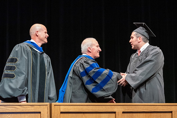 Graduates during convocation of the College of Physical Sciences and Engineering.