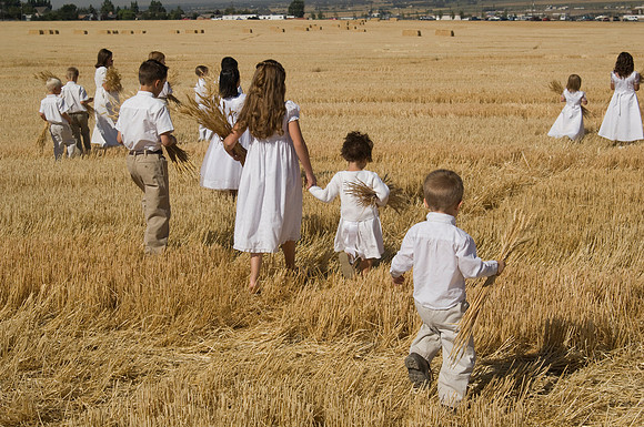 Children in the wheat fields- AUG 2007