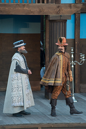 Brigham Young University-Idaho's production of The Shomaker's Holiday performed out in the amphitheatre in front of the McKay Library.