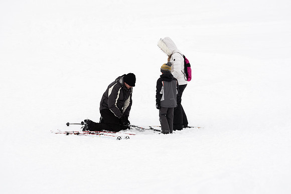 Volunteers and Community members enjoying Winter Fest at the Teton Lakes Golf Course.