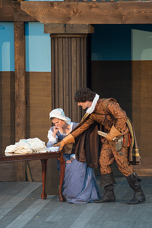 Brigham Young University-Idaho's production of The Shomaker's Holiday performed out in the amphitheatre in front of the McKay Library.