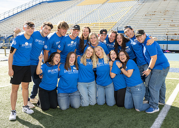 Jennifer Leavitt and her Spirit Week team.