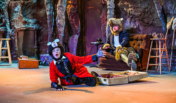 The theatre department's dress rehearsal of the Wind in the Willows in the Snow Drama Theatre.