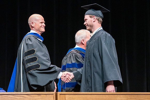 Graduates during convocation of the College of Physical Sciences and Engineering.