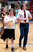 Students perform in a dance competition at the Hart Auditorium.