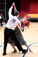 Students perform in a dance competition at the Hart Auditorium.