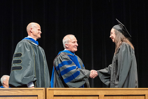 Graduates during convocation of the College of Physical Sciences and Engineering.