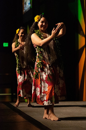 Ailine’s Touch of Polynesia performs at a dinner for new students and their parents.