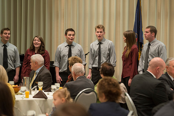Vocal Union shares musical number during Emeritus Breakfast, November 9, 2013 .
