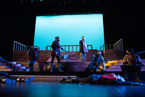 BYU-Idaho theatre department dress rehearsal of Shakespeare's Henry V.