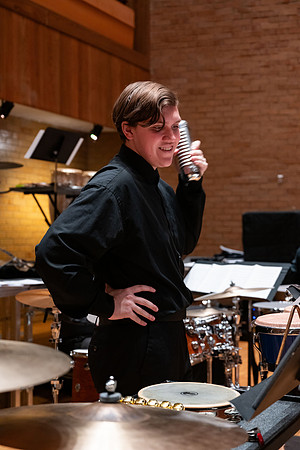 BYUI Percussion rehearsing before a a concert.