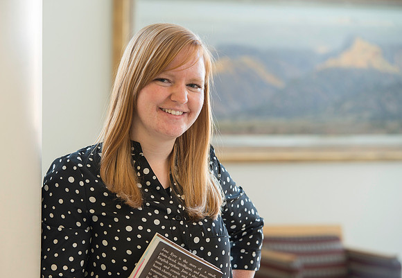 Portrait of BYU student, Rachel England, for an LDS Philanthropies Thank You card.