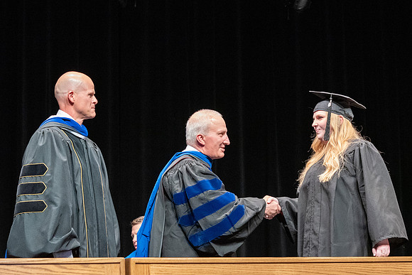 Graduates during convocation of the College of Physical Sciences and Engineering.