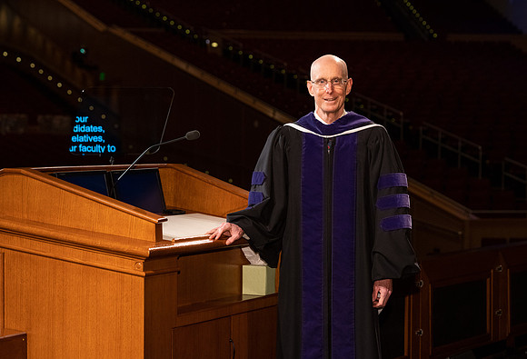 Commencement remarks are prerecorded in the I-Center.