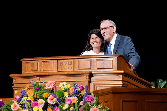 Elder and sister Bangerter speak at Devotional at BYU-Idaho