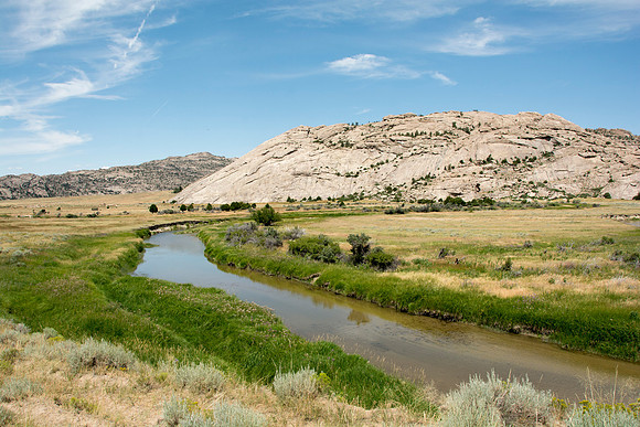 Martin's Cove, a place of refuge for handcart pioneers who were caught in an early winter storm en-route to Salt Lake City, UT.