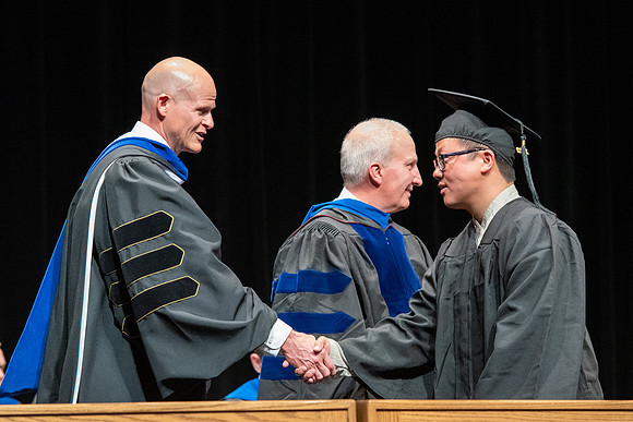 Graduates during convocation of the College of Physical Sciences and Engineering.