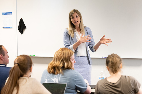 Accounting class taught by Jamie Austad.
