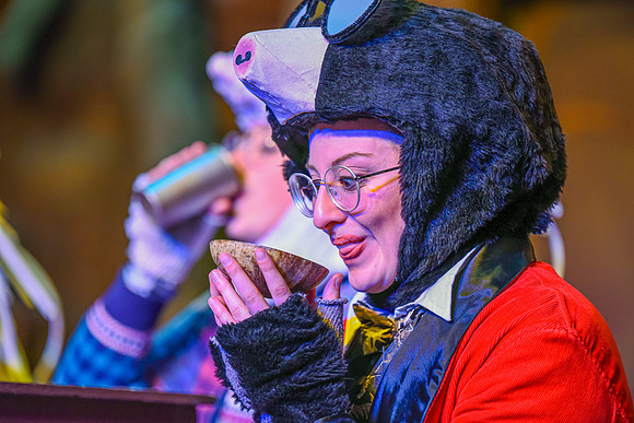 The theatre department's dress rehearsal of the Wind in the Willows in the Snow Drama Theatre.