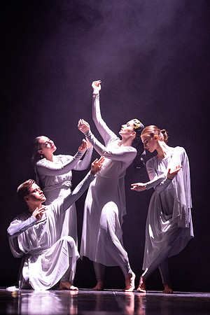 Students perform the Extravadance show in the Snow building.