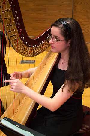 Harp Ensemble dress rehearsal