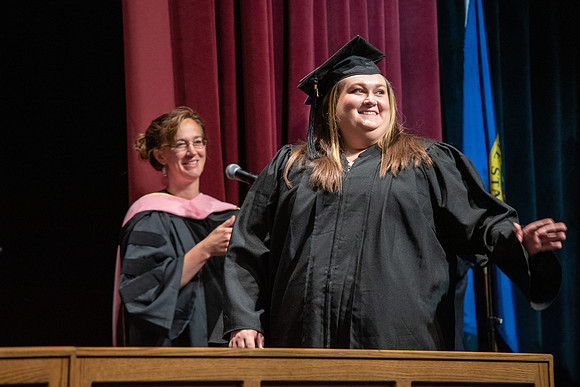 Graduates during convocation for the College of Performing and Visual Arts.