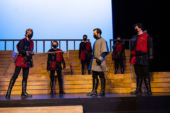 BYU-Idaho theatre department dress rehearsal of Shakespeare's Henry V.