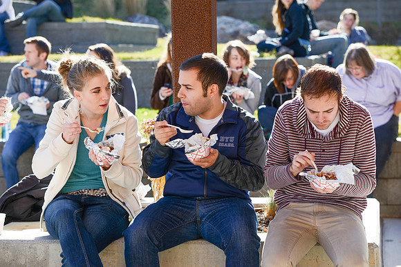 Alumni and students gather to commemorate a 125 years of Ricks College and BYU-Idaho.