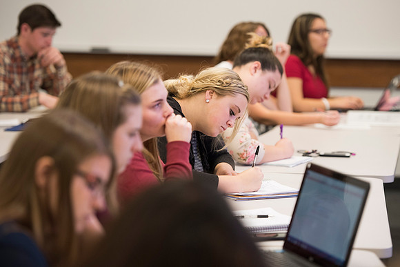 Animal Science majors listen and learn in the classroom.
