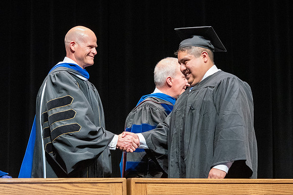 Graduates during convocation of the College of Physical Sciences and Engineering.