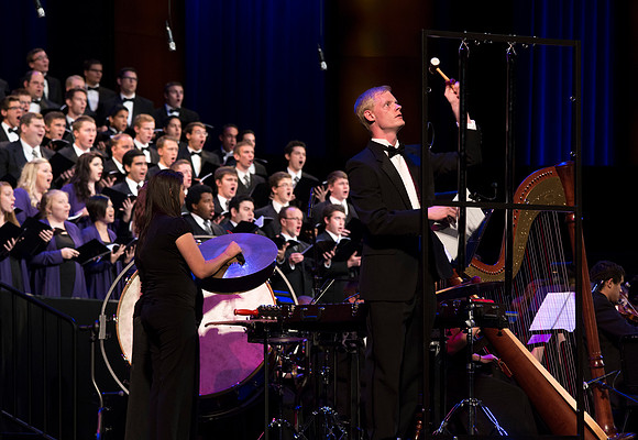 A BYU-Idaho Sacred Music Production performed in the BYU-Idaho Center, conducted by Dallin Hansen and written by Daniel Gawthrop.
