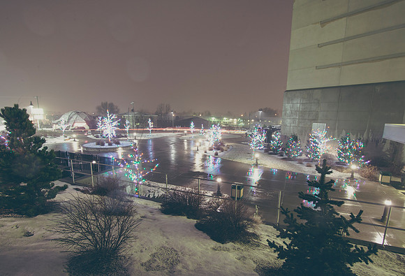 Outside the I-Center on the night of graduation at BYU-Idaho.