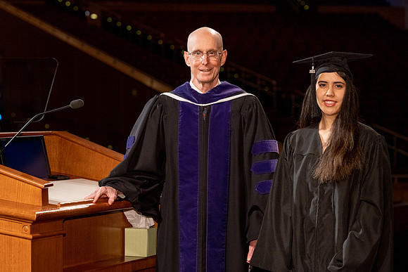 Commencement remarks are prerecorded in the I-Center.