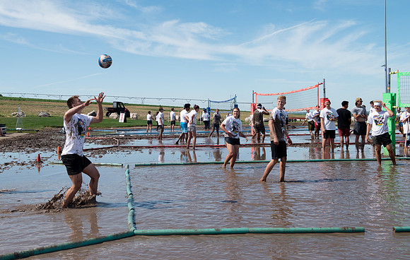 Rec-Fest Sring 2022, includes Mud Volleyball, Color Run, Ropes Course, Food, Climbing Wall and Games.