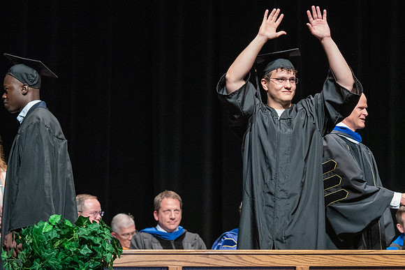 Graduates during convocation of the College of Physical Sciences and Engineering.