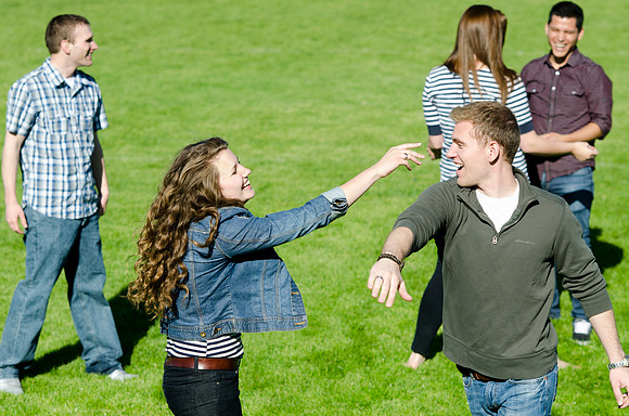 Frisbee is a favorite among these students of BYU-Idaho.