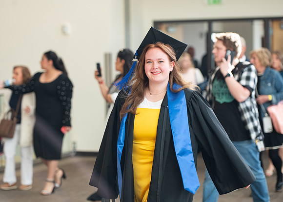 Graduates during convocation for the College of Business and Communication.